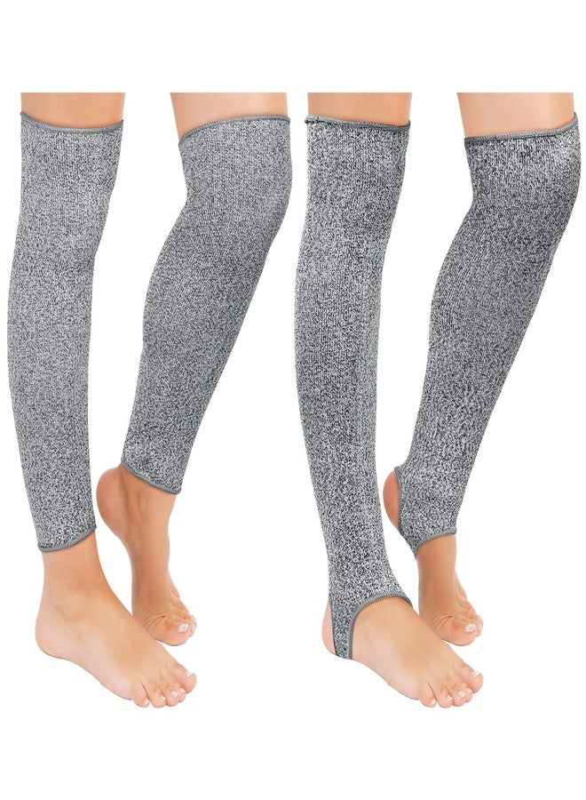Bencailor 2 Pair Cut Resistant Leg Sleeves Anti Bite Scratch Protective Leg Protectors Sleeves for Safety Guard for Women(Gray) - Image 1